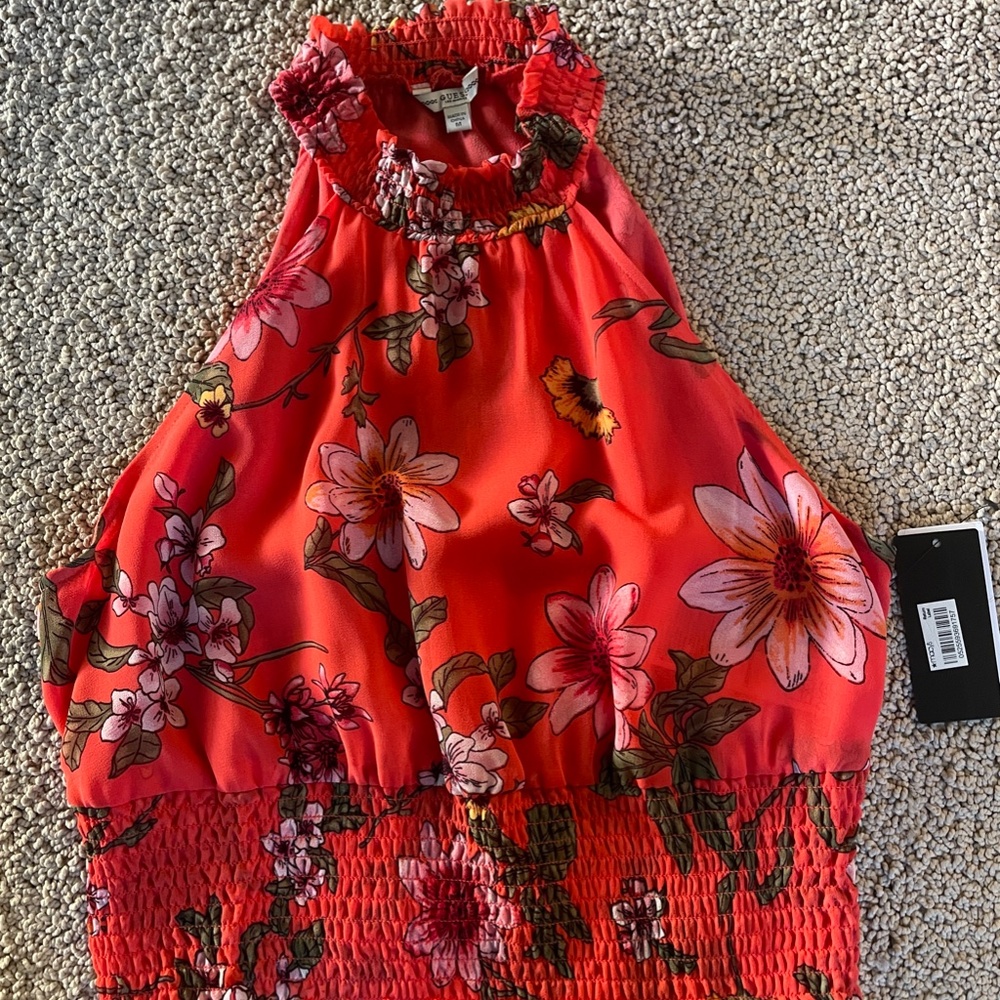 Guess Cropped Halter Style Top NWT M